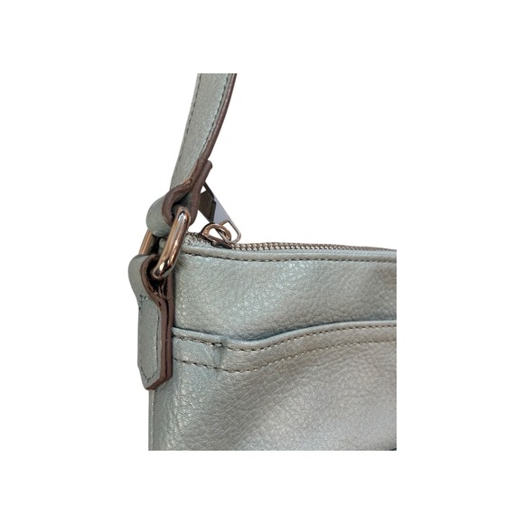Carlos Santana Light Blue Faux Leather Crossbody Bag with‎ Ornate Lining - Picture 15 of 15